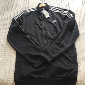 NWT men’s large tall adidas track jacket in black